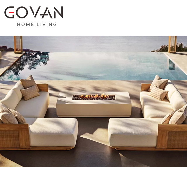 Sedona Cane Collection-Sofa-Outdoor U-Shape Sectional Sofa