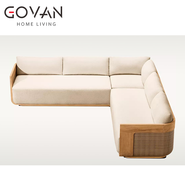 Sedona Cane Collection-Sofa-Outdoor Right-Arm L-Sectional Sofa