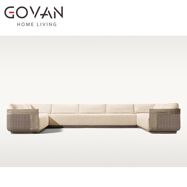 Sedona Cane Collection-Sofa-Outdoor U-Shape Sectional Sofa