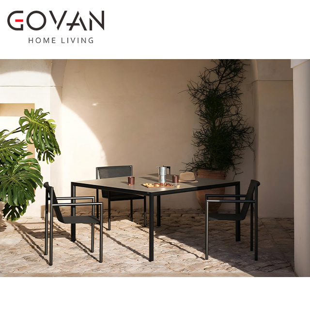 Estendo Collection-Dining Table-Outdoor Square Dining Table