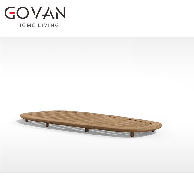 Elio Collection-Pouf-Outdoor Three Seater Teak Pouf