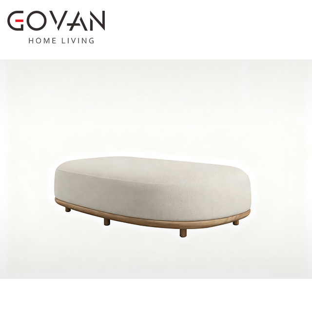 Elio Collection-Pouf-Outdoor Two Seater Teak Pouf