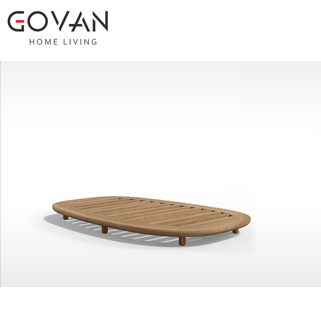 Elio Collection-Pouf-Outdoor Two Seater Teak Pouf