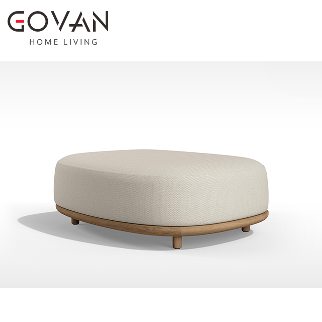 Elio Collection-Pouf-Outdoor Teak Pouf