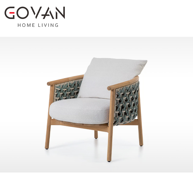 Patio Collection-Sofa-Outdoor Low Lounge Chair with Armrests