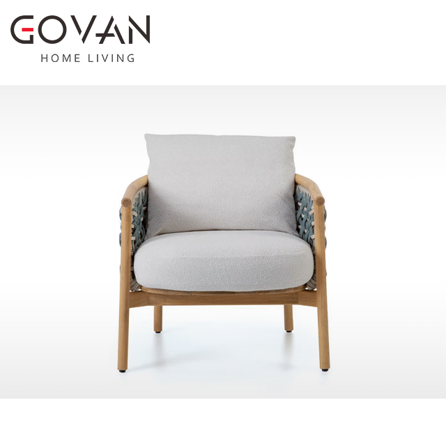 Patio Collection-Sofa-Outdoor Low Lounge Chair with Armrests