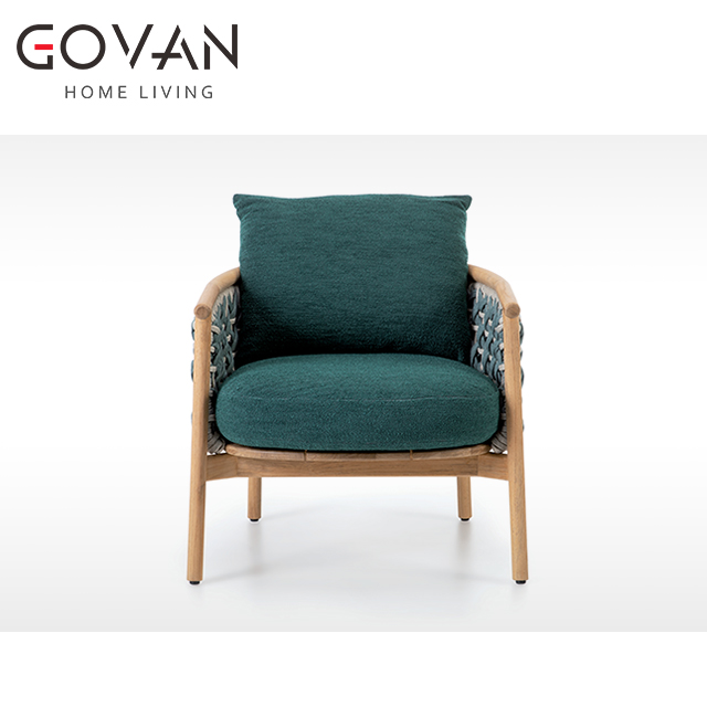 Patio Collection-Sofa-Outdoor Low Lounge Chair with Armrests