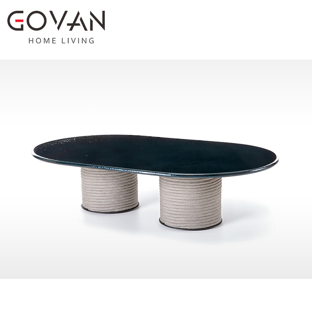 Patio Collection-Coffee Table-Outdoor Oval Coffee Table