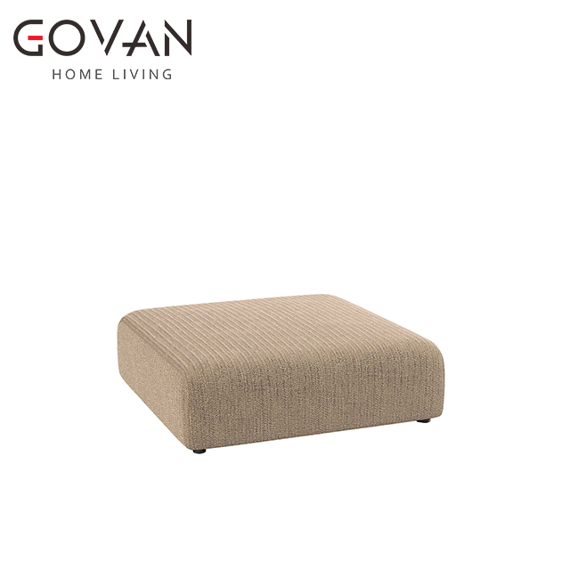 Mai Collection-Pouf-Outdoor Square Fabric Pouf