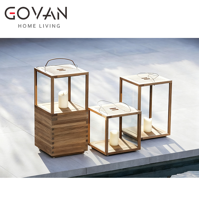 Lan Collection-Lamp-Outdoor Teak Lantern 2