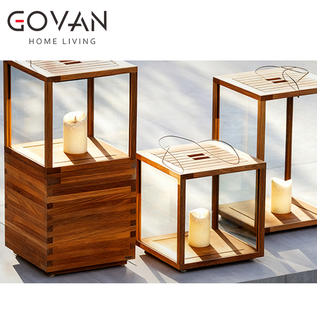 Lan Collection-Lamp-Outdoor Teak Lantern 2