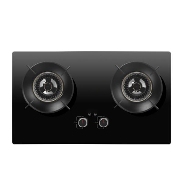 Modern 2-Burner Electric Gas Stove With Tempered Glass Panel For Kitchen