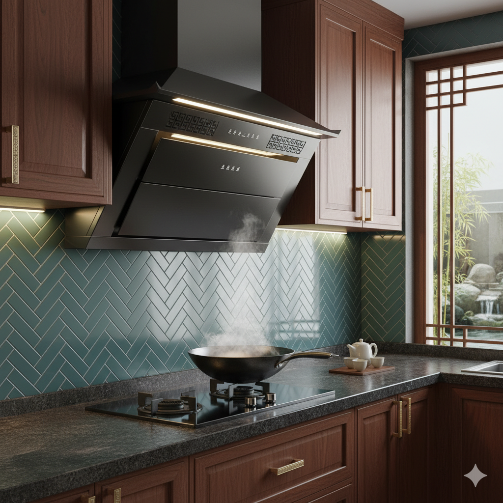 What are the advantages of using a wall-mounted range hood?