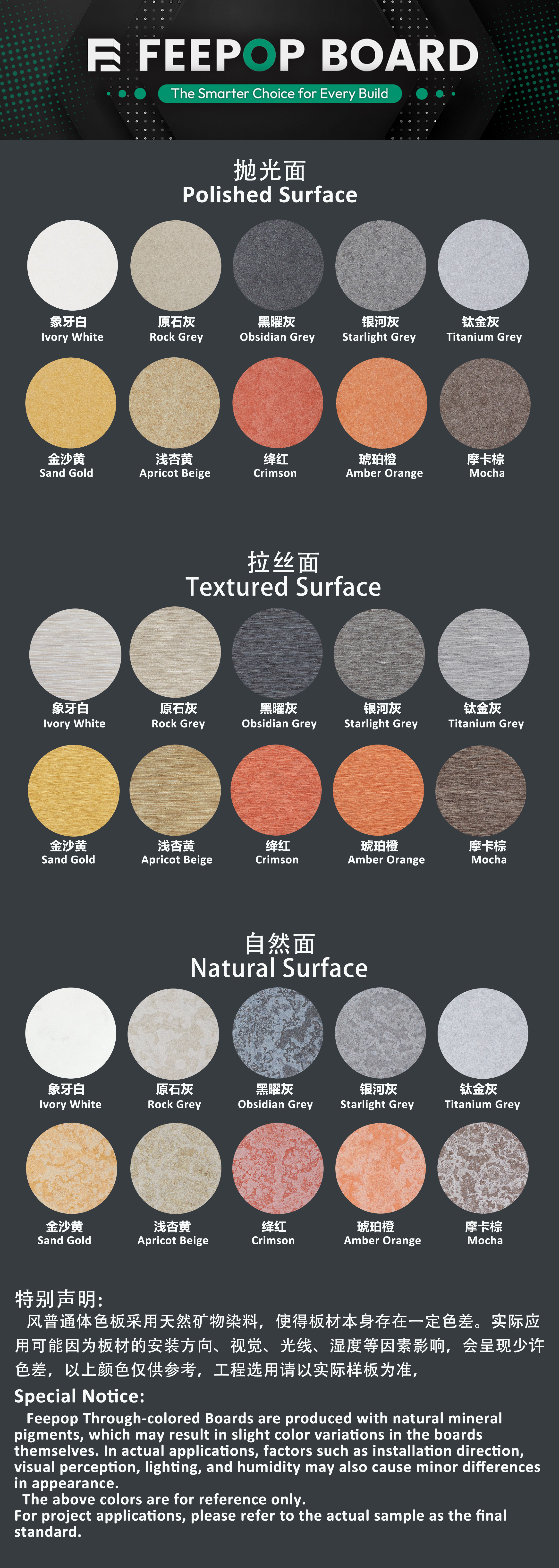 FEEPOP Through-colored Board