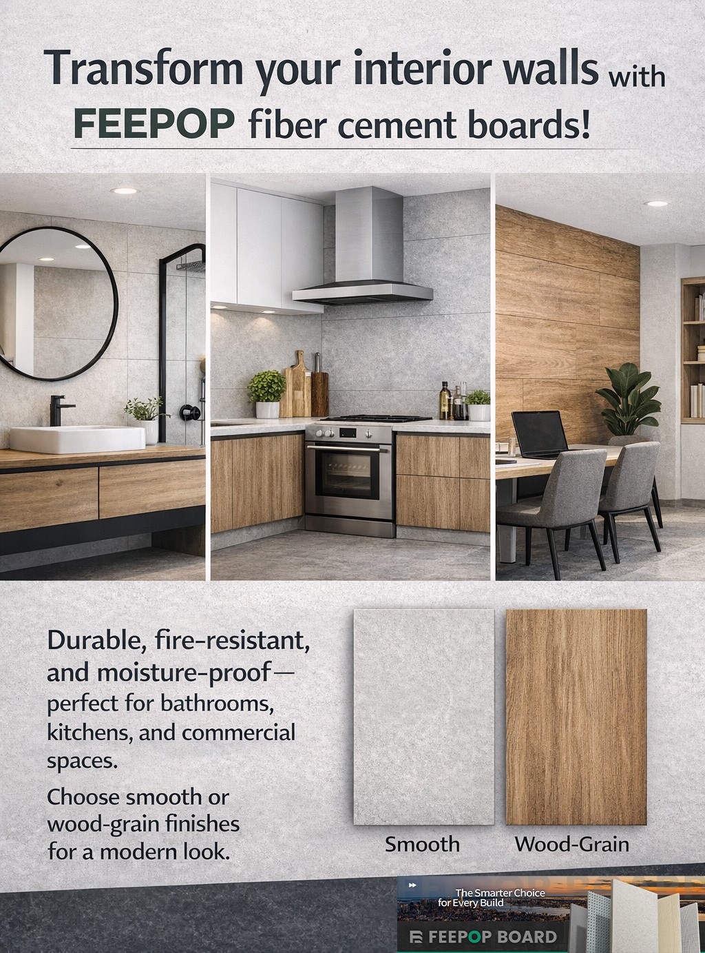 FEEPOP fiber cement boards