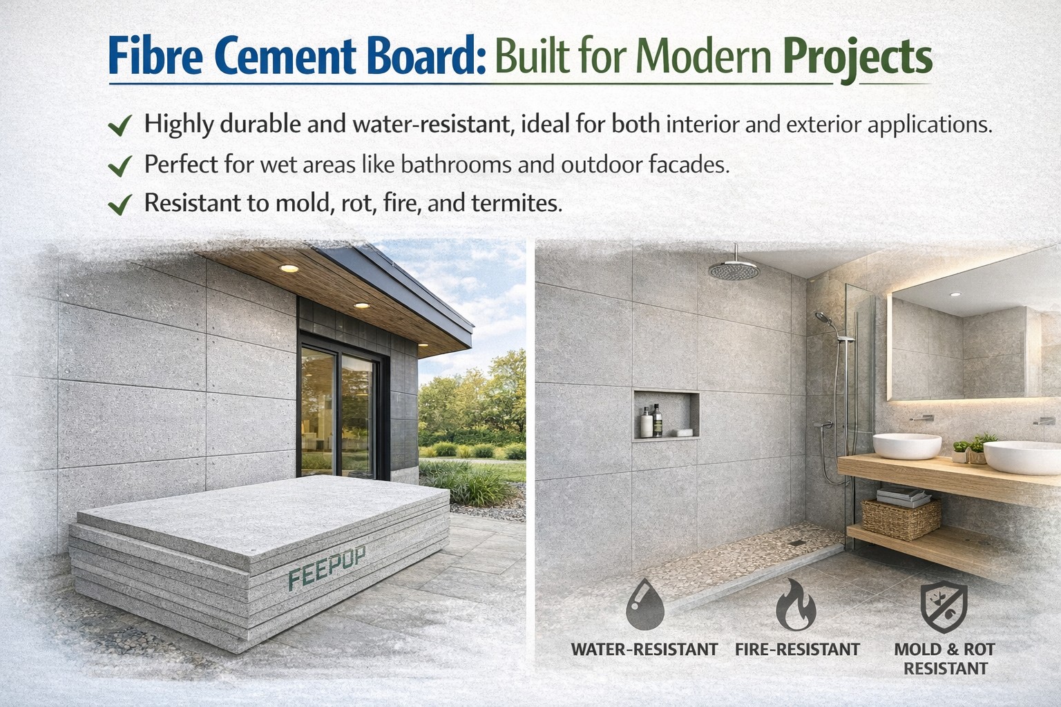 fire rated fiber cement board