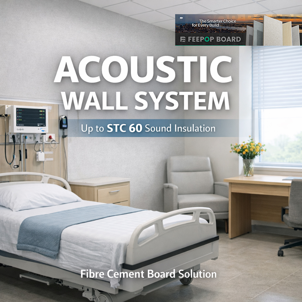 FEEPOP Fibre Cement Board Acoustic Wall System