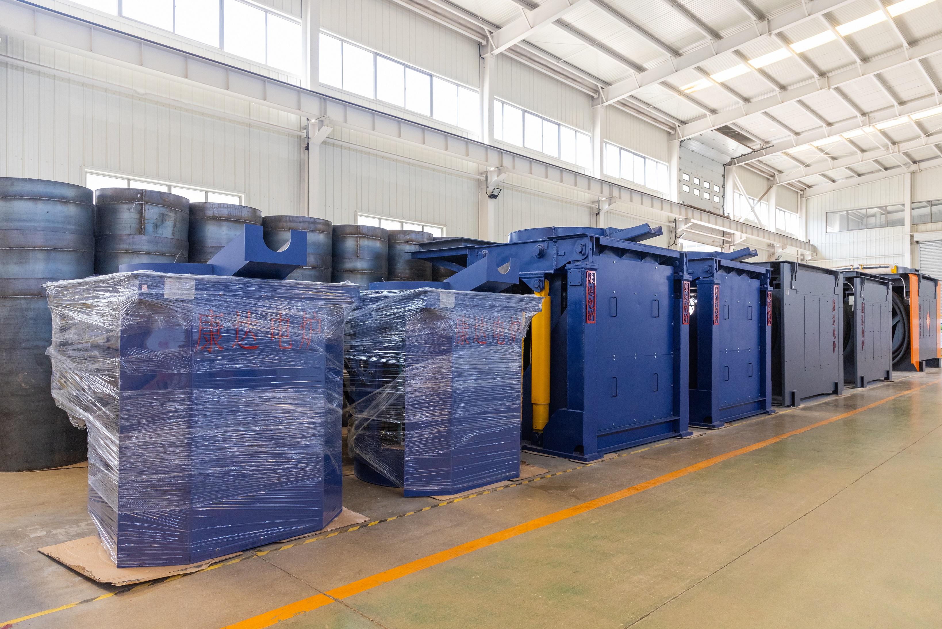 0.5T-60T steel shell induction furnace