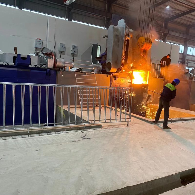 Steel shell induction furnace