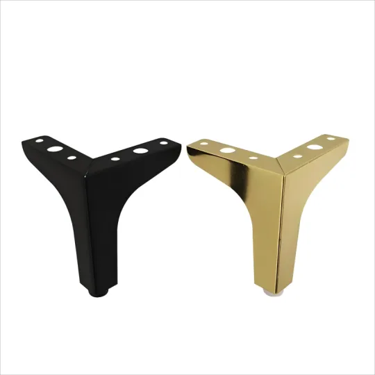 Patas de sofá de metal dorado para muebles