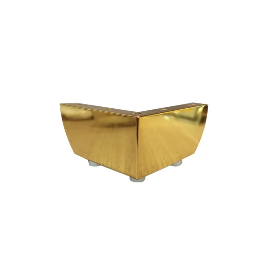 Patas de cama de metal dorado para muebles