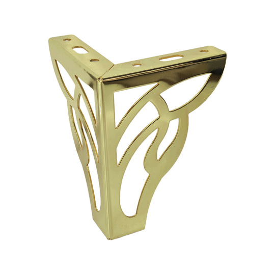 Möbelbeschläge aus gold-schwarz-chromfarbenem Metall, Sofabeine aus Metall