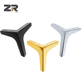 ZERUN Luxury Style Gold Gun Black Metal Furniture Feet Sofa Legs Bedside Table Leg Sideboard TV Stand Bathroom Cabinet Legs