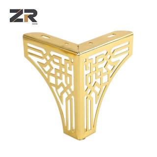 Manufacturing Factory Custom Luxury Brass Metal Metallic Chrome Bed Sideboards Feet Furniture Cabinet Sofa Legs for Sofa