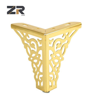 Manufacturing Factory Custom Luxury Brass Metal Metallic Chrome Bed Sideboards Feet Furniture Cabinet Sofa Legs for Sofa
