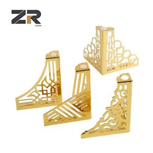 Manufacturing Factory Custom Luxury Brass Metal Metallic Chrome Bed Sideboards Feet Furniture Cabinet Sofa Legs for Sofa