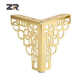 Manufacturing Factory Custom Luxury Brass Metal Metallic Chrome Bed Sideboards Feet Furniture Cabinet Sofa Legs for Sofa
