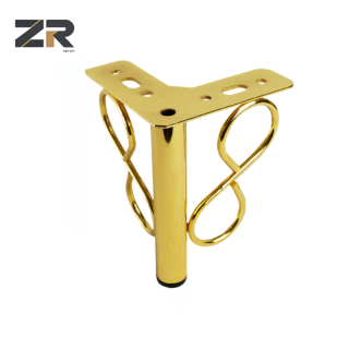 ZERUN Moderno Suporte de Cama de Sofá de Ferro Polido Dourado para Hotéis