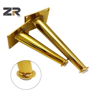Pés de cadeira de ferro modernos ZERUN, pernas de sofá de metal dourado para mesa, sala de jantar, escritório, prédio, cama ao ar livre, hotel, academia