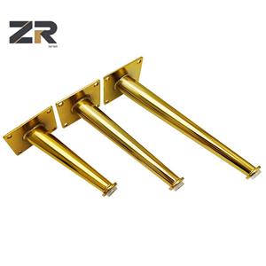 Pés de cadeira de ferro modernos ZERUN, pernas de sofá de metal dourado para mesa, sala de jantar, escritório, prédio, cama ao ar livre, hotel, academia