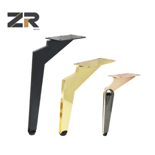 أرجل أثاث معدنية سوداء غير لامعة من زيرون بتصميم عصري بسيط للأريكة وطاولة التلفزيون وغرفة النوم وغرفة المعيشة والمكتب المنزلي والاستخدام الفندقي