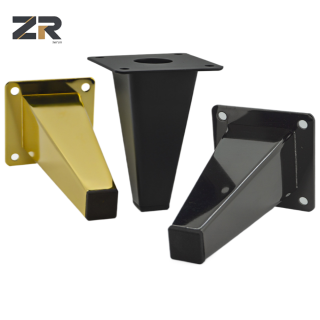 Patas cónicas modernas de metal ZERUN para muebles de cocina, hogar, oficina, hoteles, salas de estar, talleres, sofás, sillas, soportes cuadrados.