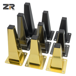 Patas cónicas modernas de metal ZERUN para muebles de cocina, hogar, oficina, hoteles, salas de estar, talleres, sofás, sillas, soportes cuadrados.