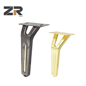 إكسسوارات أثاث حديدية متينة بتصميم عصري فاخر من زيرون، أرجل أريكة وسرير معدنية سوداء لغرفة المعيشة في الهواء الطلق للفنادق