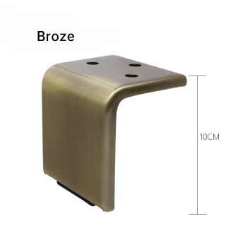 Pieds de canapé en métal robuste ZERUN, style contemporain moderne, finition noire dorée pour hôtels, chambres, appartements, écoles