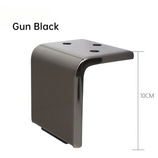 Pieds de canapé en métal robuste ZERUN, style contemporain moderne, finition noire dorée pour hôtels, chambres, appartements, écoles