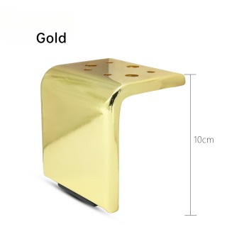 Pieds de canapé en métal robuste ZERUN, style contemporain moderne, finition noire dorée pour hôtels, chambres, appartements, écoles