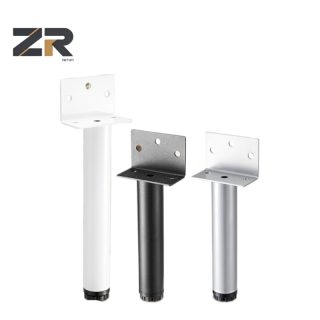 ZERUN Picioare de mobilier din fier rezistent, cu granulație dreaptă, din metal îngroșat, pentru canapea, pat, accesorii, dulap decorativ modern pentru hotel