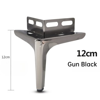 ZERUN - Patas de sofá de hierro europeo moderno con diseño de tridente, patas decorativas de metal para cama, silla, sala de estar al aire libre, hogar y oficina