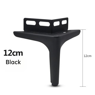 ZERUN - Patas de sofá de hierro europeo moderno con diseño de tridente, patas decorativas de metal para cama, silla, sala de estar al aire libre, hogar y oficina