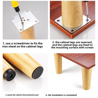 ZERUN Klasik Ceviz Masif Ahşap Yuvarlak Mobilya Ayakları Tekerlekli Koltuk Kanepe Dolap veya Yatak Üzerindeki Projeler İçin