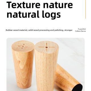 ZERUN Klasik Ceviz Masif Ahşap Yuvarlak Mobilya Ayakları Tekerlekli Koltuk Kanepe Dolap veya Yatak Üzerindeki Projeler İçin