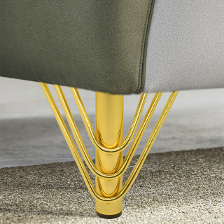 Pieds de support en acier chromé doré moderne pour armoires, pieds de canapé, accessoires de meubles élégants pour salles à manger, salons, hôtels