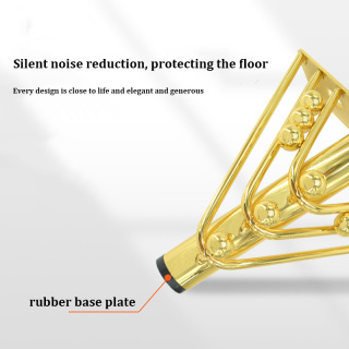 Pieds de support en acier chromé doré moderne pour armoires, pieds de canapé, accessoires de meubles élégants pour salles à manger, salons, hôtels