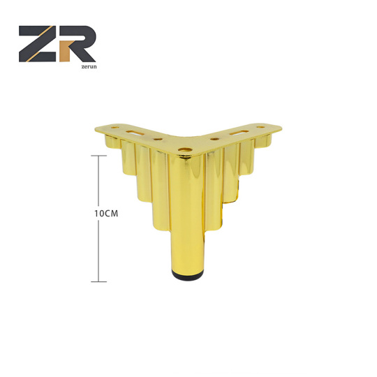 أرجل أريكة معدنية حديثة من زيرون بتصميم مخطط على شكل جبل ذهبي، أثاث غرفة معيشة معاصر، دعامة طاولة سرير الطعام