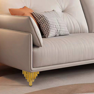 Pied de canapé moderne en métal ZERUN, forme de montagne dorée, matériel à rayures, meubles de salon contemporains, support de table de lit à manger